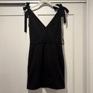 Bow Tie Mini Little Black Dress